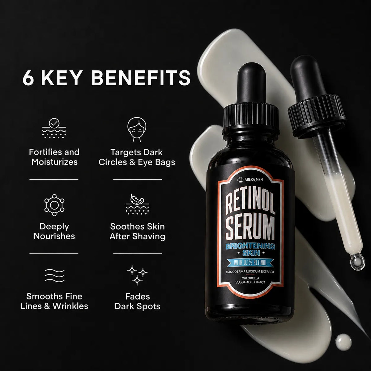 ABERA Men Retinol Serum, The 6-in-1 Anti-aging Serum for Men